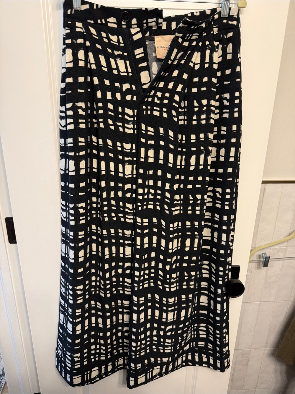 Black & White Wide-Leg Pants
